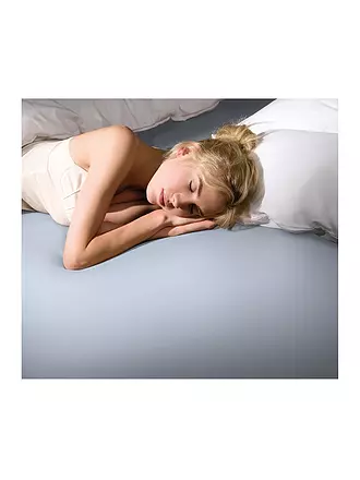 FORMESSE | Sábana bajera de punto "Bella Donna" 140/200 cm – 160/220 cm (crudo) | hellblau